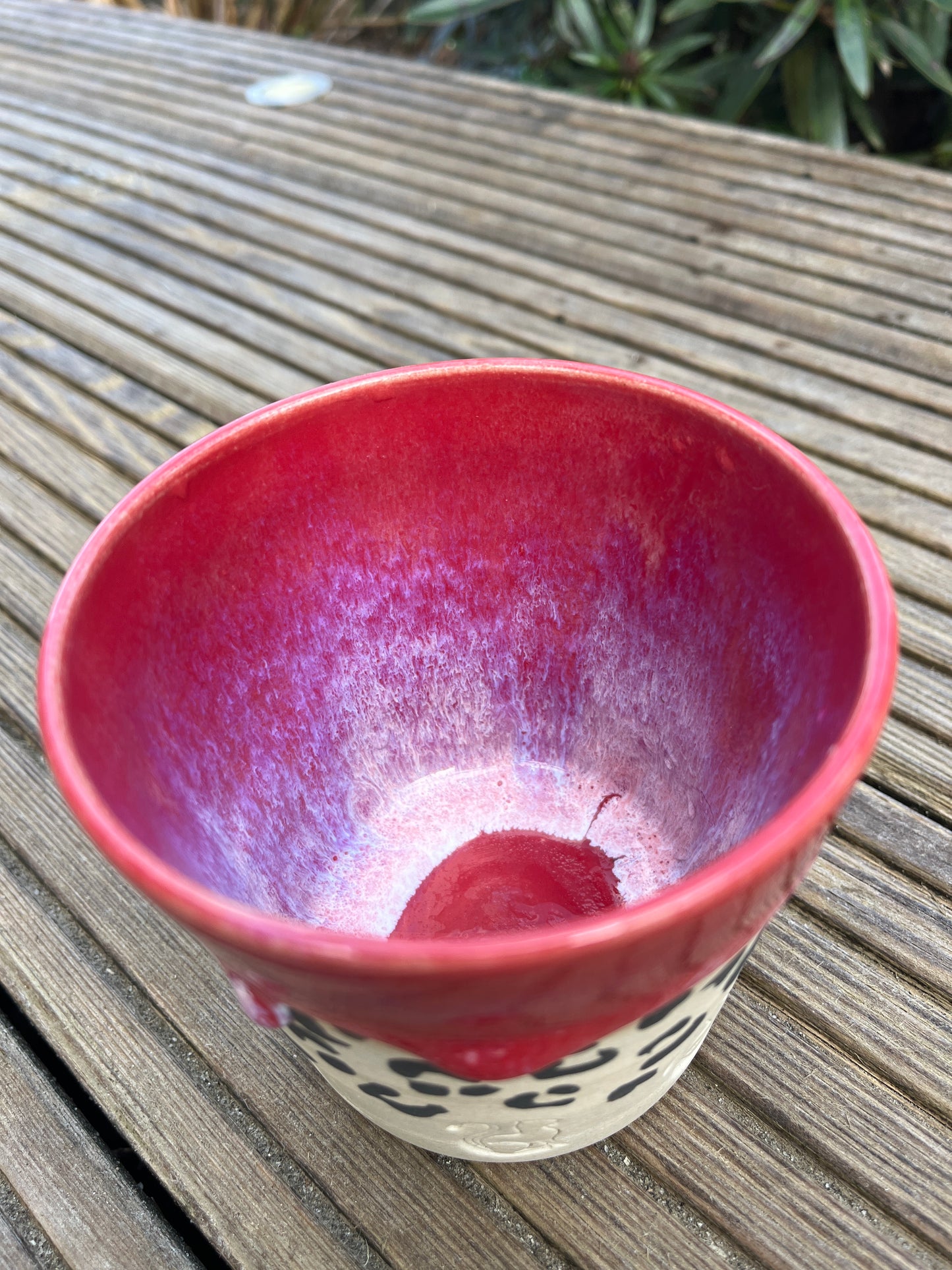 Katzenbecher Leo Rot