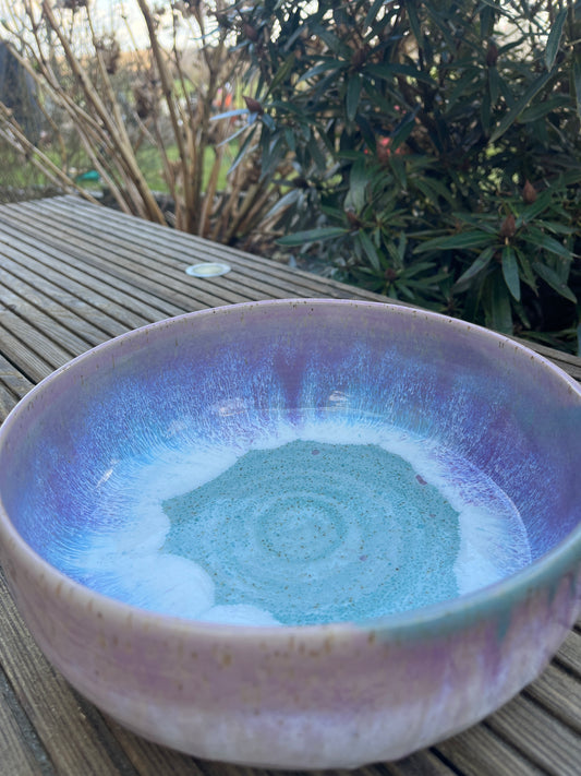 Große Schale in der Farbe Amethist/ Türkisgranit