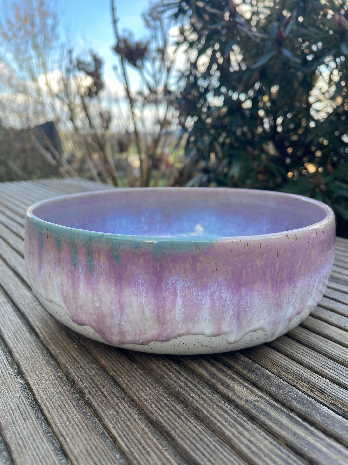 Große Schale in der Farbe Amethist/ Türkisgranit