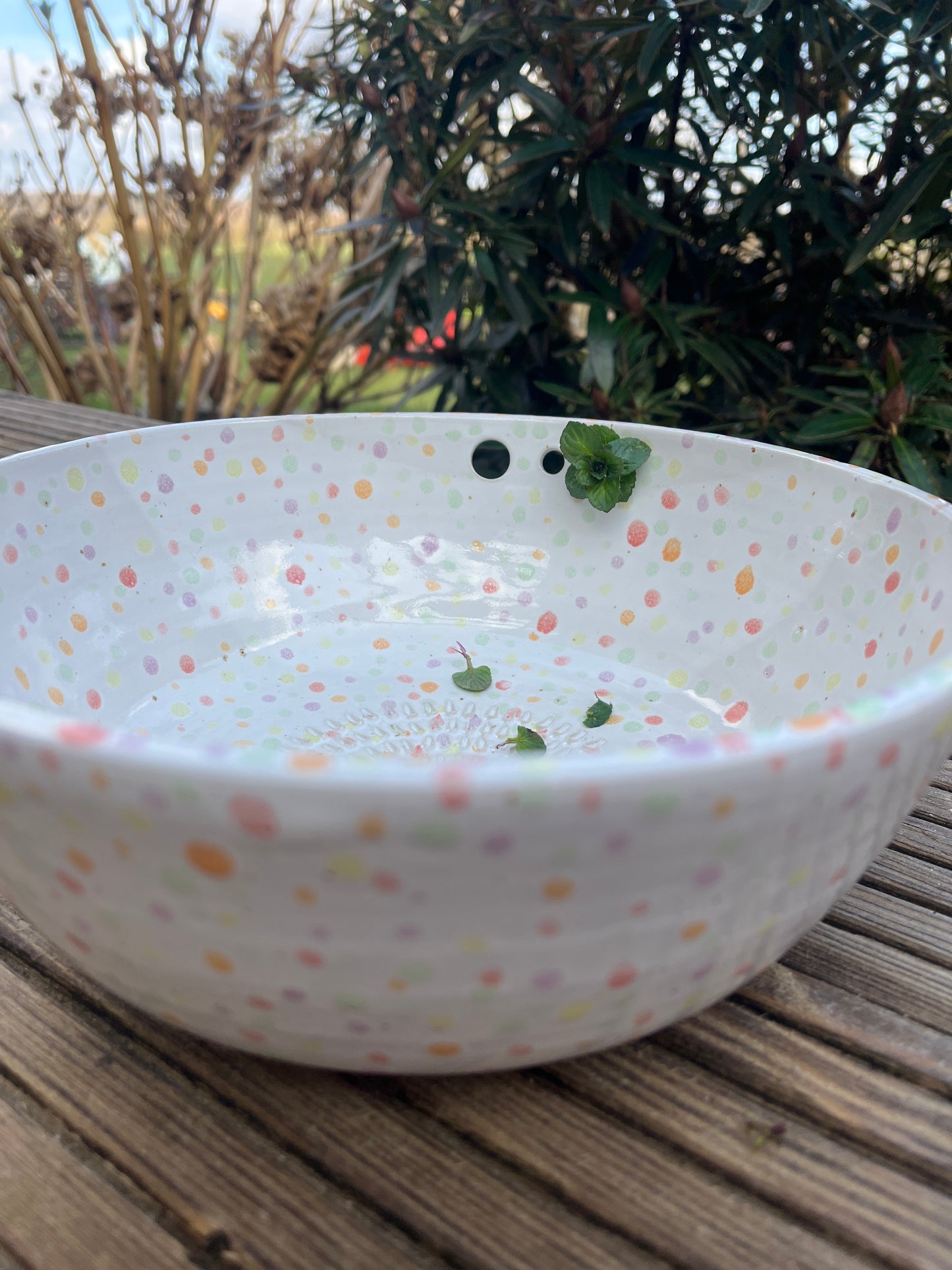 Reibeschale mit Kräuterlöchern
