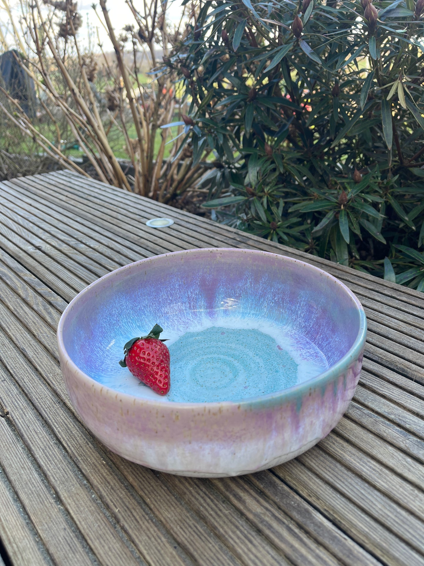 Große Schale in der Farbe Amethist/ Türkisgranit